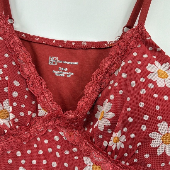 Red Floral Mini Dress - Picture 3 of 4